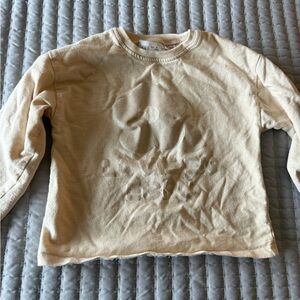 Zara Kids Cream Long Sleeve Tee